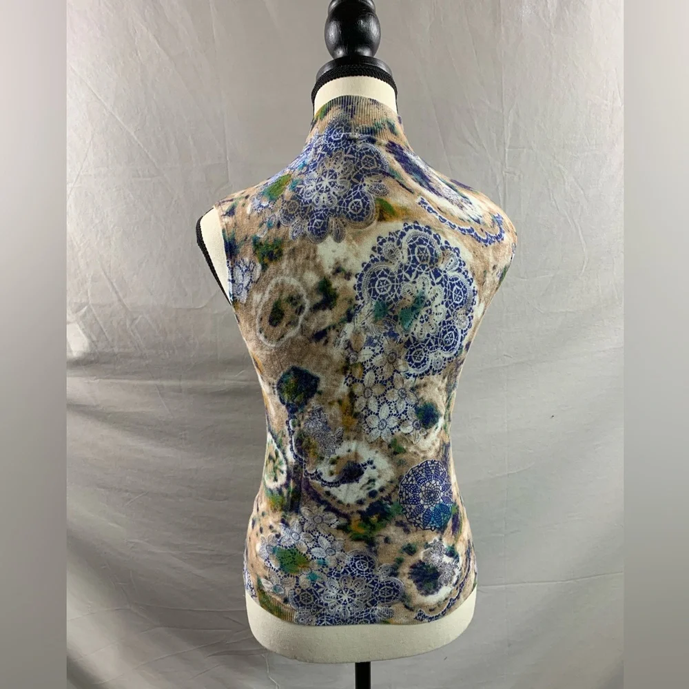 Beaded Floral Knit Top and Matching Sweater - Picture 7 of 7